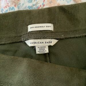 American Eagle Olive Green Pants high rise flare leg